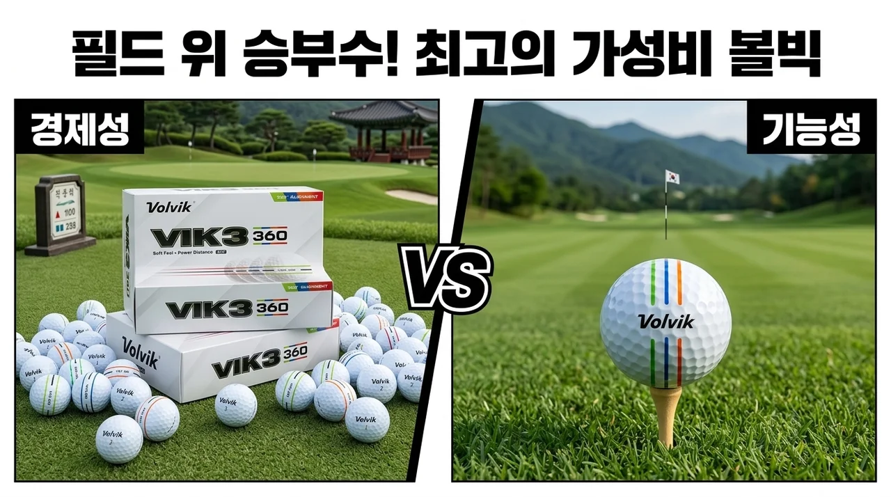 볼빅 VIK3 360 골프공, 필드 위 승부수를 던지는 가성비의 정석