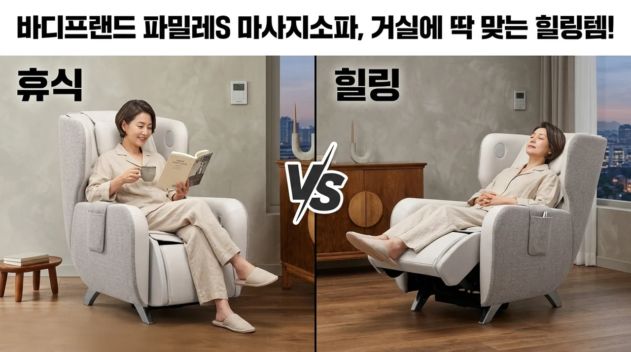 바디프랜드 파밀레S 마사지소파, 거실에 딱 맞는 힐링템!