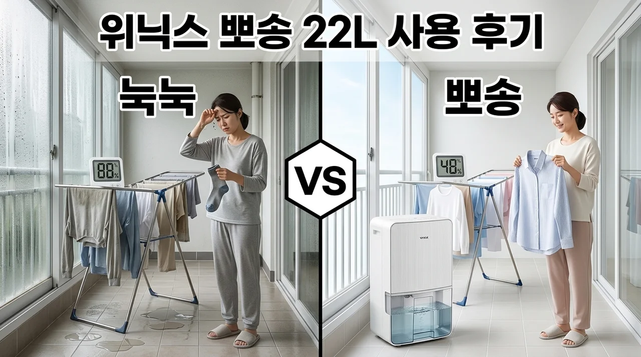 위닉스 뽀송 22L 제습기 DXWE228-OYK 실사용 후기