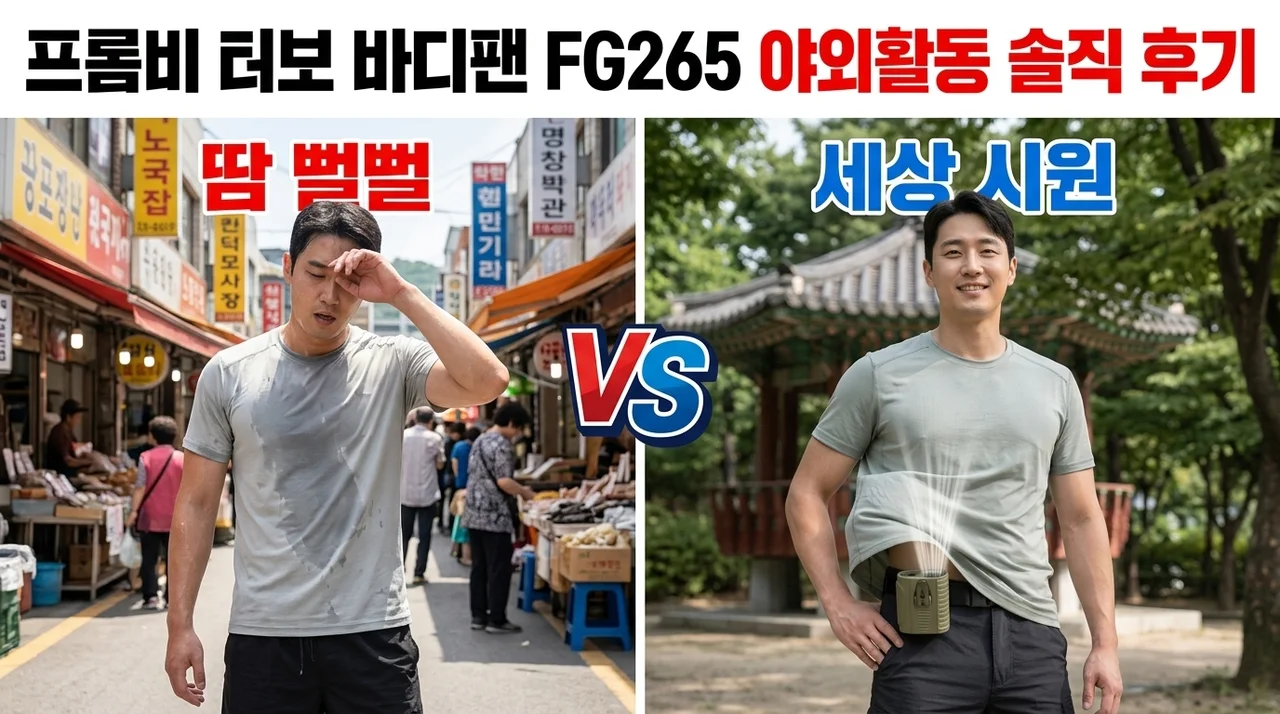 프롬비 터보 바디팬 FG265, 야외활동 필수템 솔직 후기