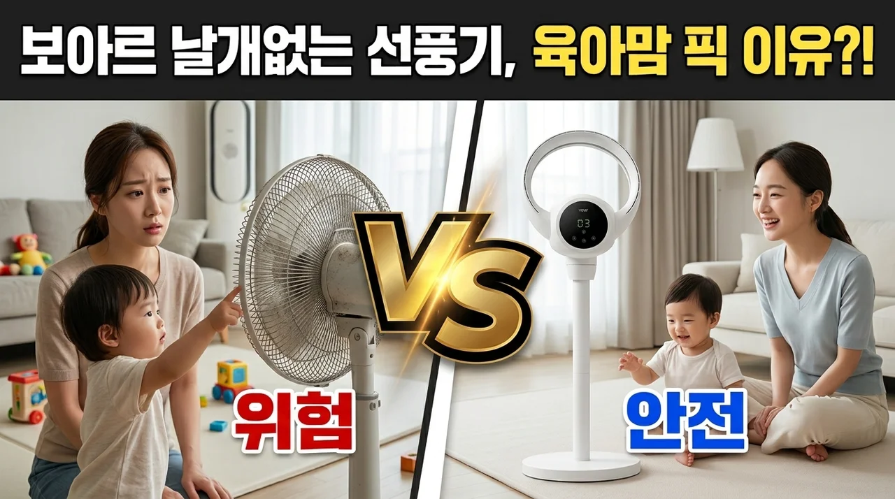 보아르 엘레어PRO 날개없는 선풍기, 왜 육아맘들 사이에서 난리일까?