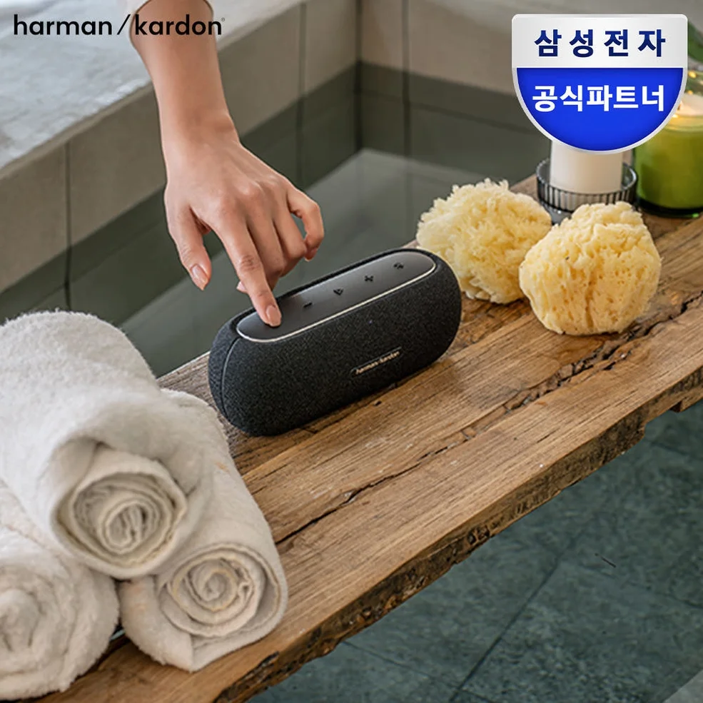 삼성전자 하만카돈 루나 블루투스스피커 휴대용 포터블 캠핑 방수 야외 여행 블랙 상세 이미지 3