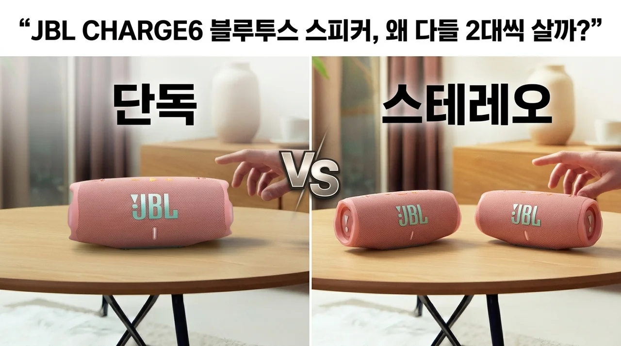JBL CHARGE6 블루투스 스피커, 왜 다들 2대씩 살까?