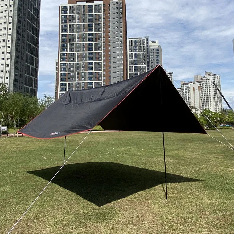 빈슨메시프 티클라 렉타 타프 풀구성 차박 캠핑 타프스크린 그늘막 300x300cm, 그레이 상세 이미지 3