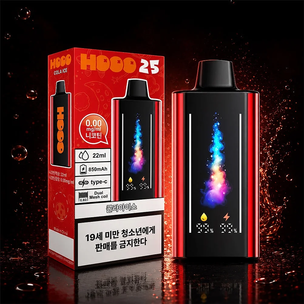 후에버 HOOO25 무니코틴 대용량 프리미엄 액상 입호흡 기기 선물용 다크민트 1개 상세 이미지 5