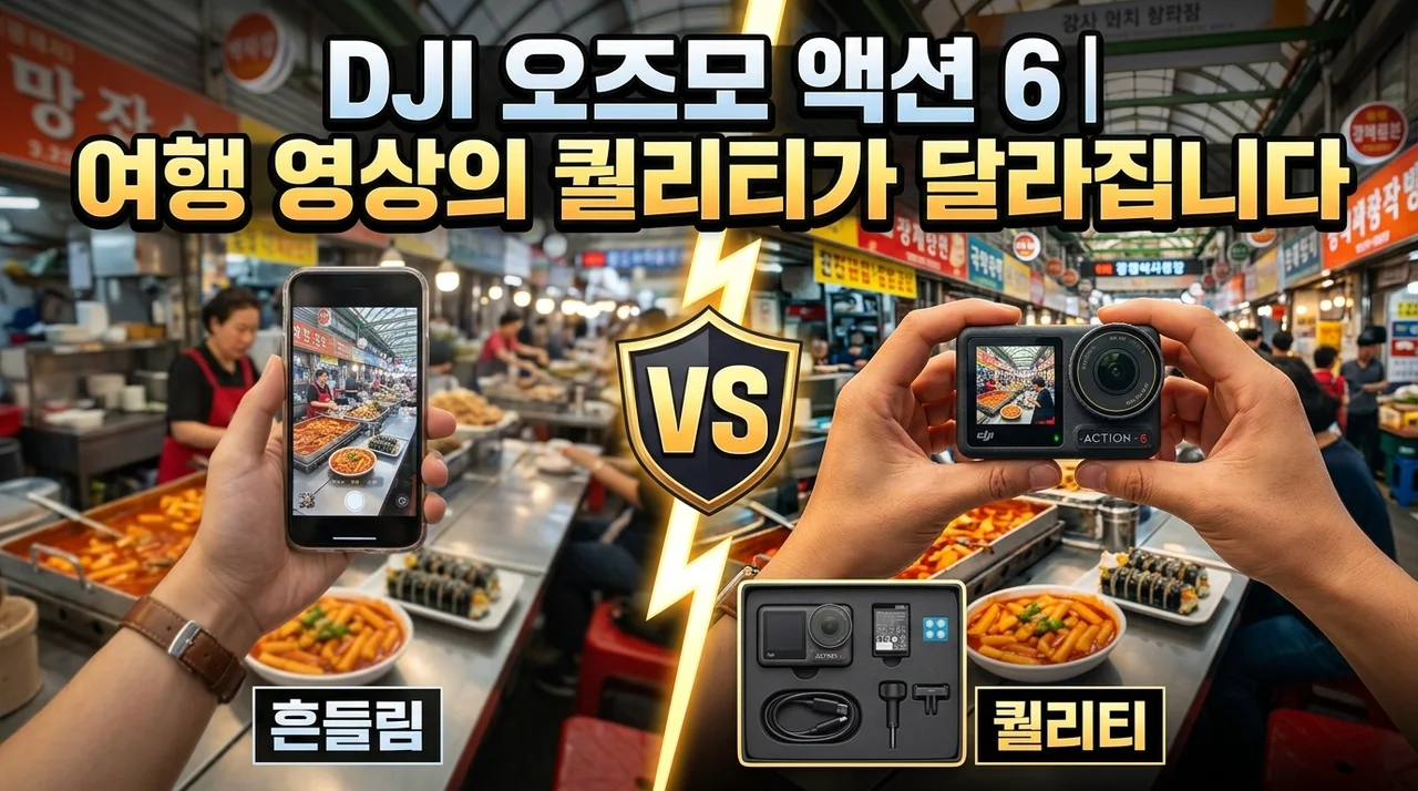 DJI 오즈모 액션 6 에센셜 콤보, 여행 영상의 퀄리티가 달라집니다