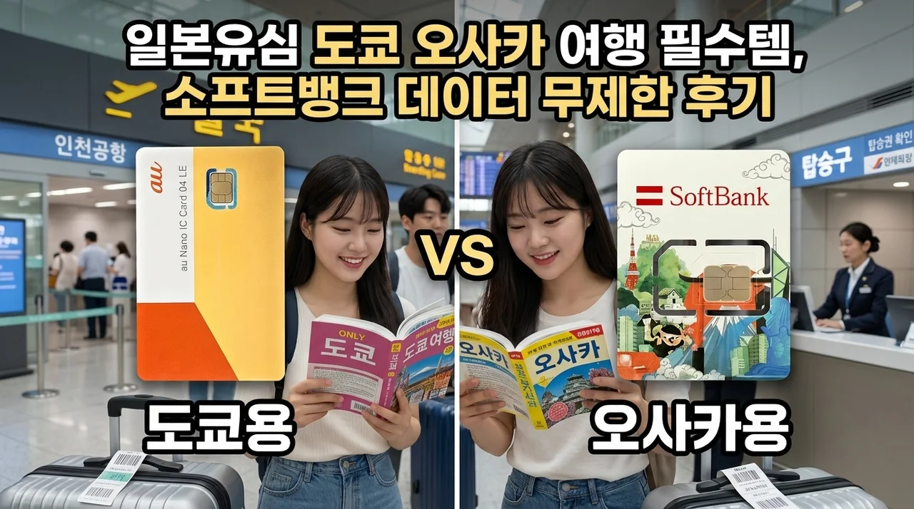일본유심 도쿄 오사카 여행 필수템, 소프트뱅크 데이터 무제한 후기