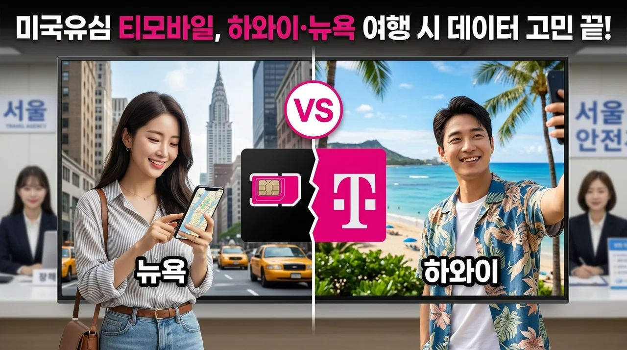 미국유심 티모바일, 하와이·뉴욕 여행 시 데이터 고민 끝!