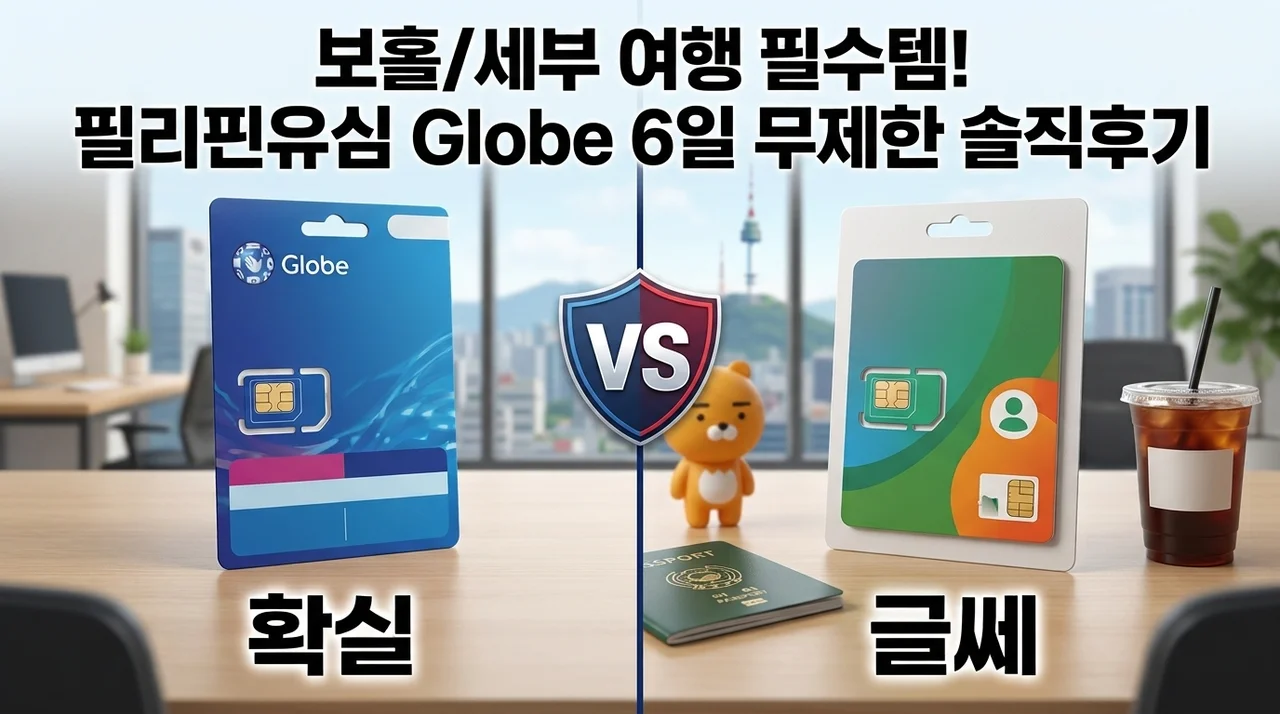 필리핀유심 Globe 6일 무제한, 보홀 세부 여행 필수템 솔직 후기
