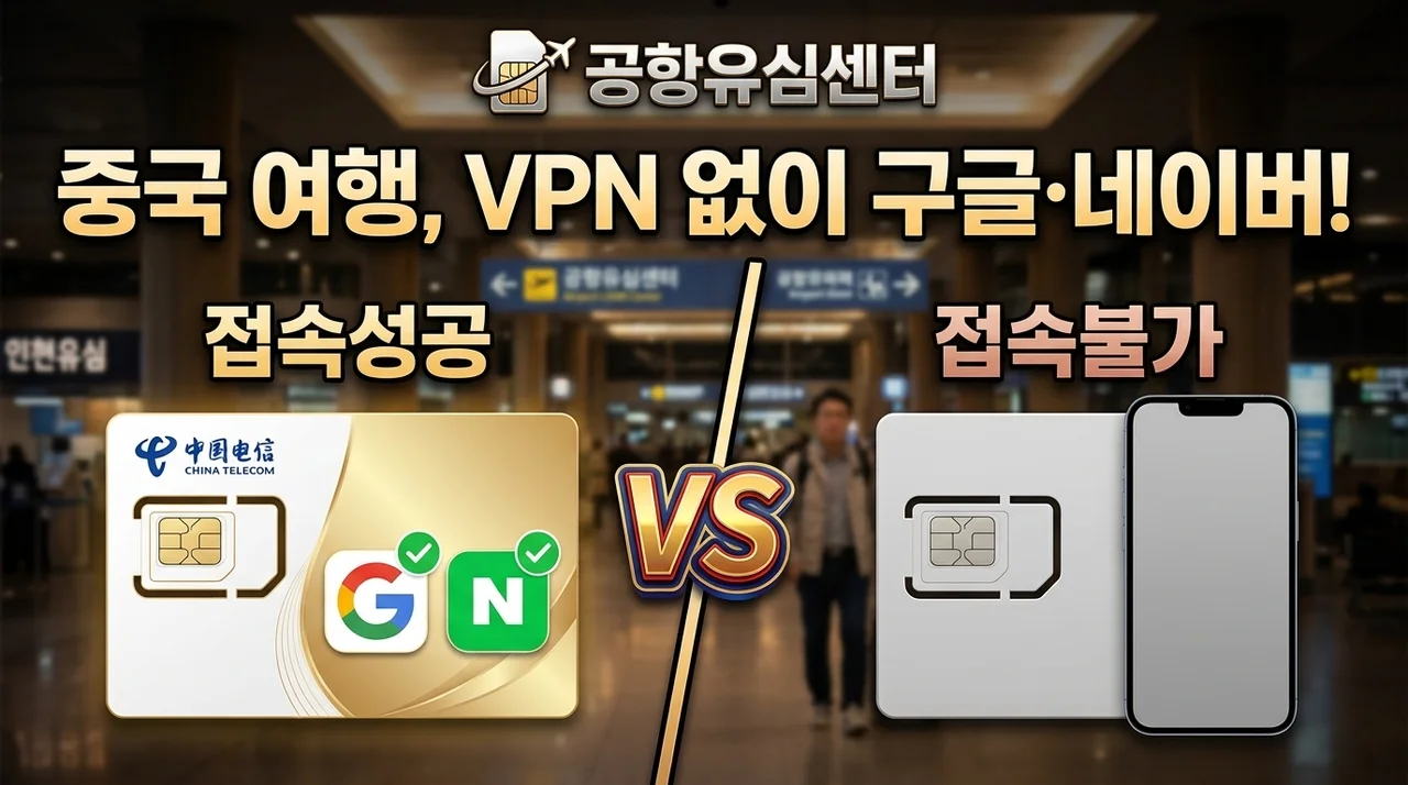 중국유심 차이나텔레콤, VPN 없이 구글 네이버 쓰는 꿀팁