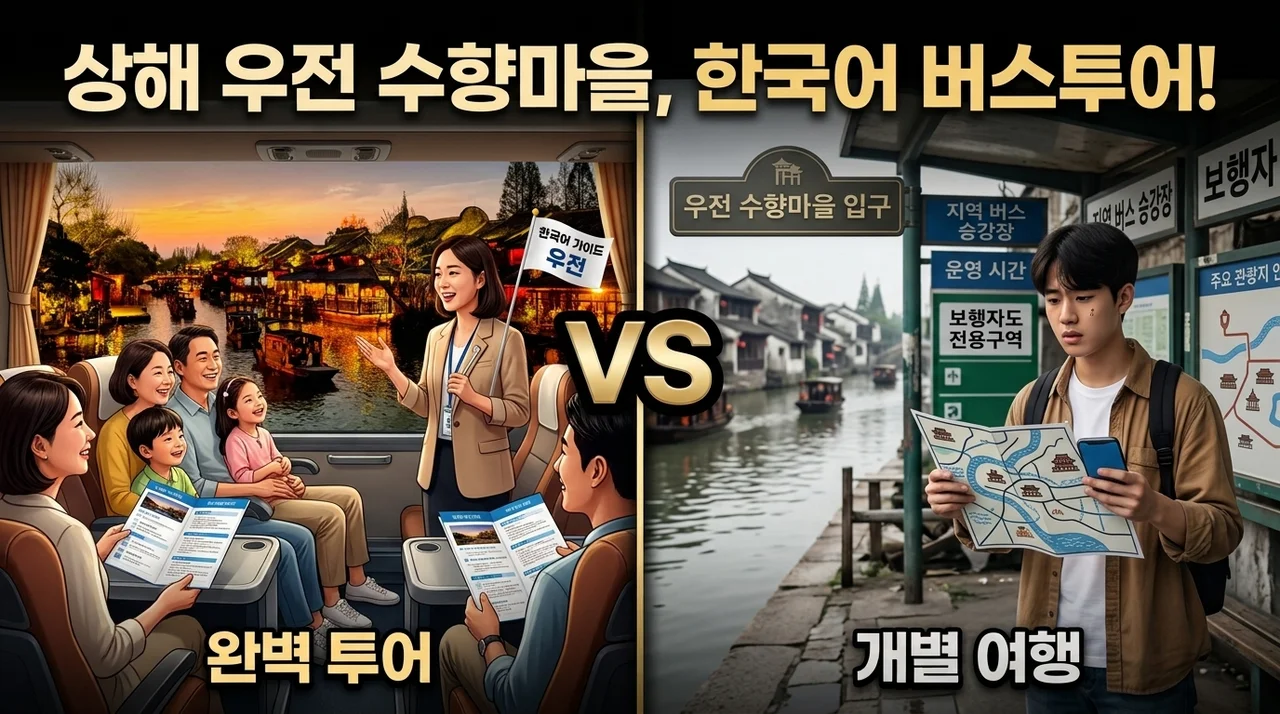 상해 우전수향마을 여행, 한국어가이드 버스투어로 완벽하게 즐기기