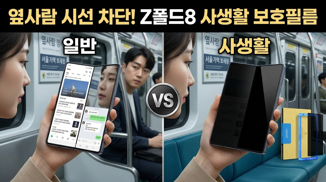 빅쏘 Z폴드8 사생활 보호필름, 옆사람 시선 신경 쓰인다면 필수