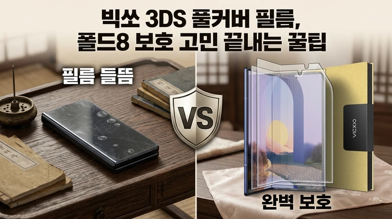 빅쏘 3DS 풀커버 필름, 폴드8 보호 고민 끝내는 꿀팁