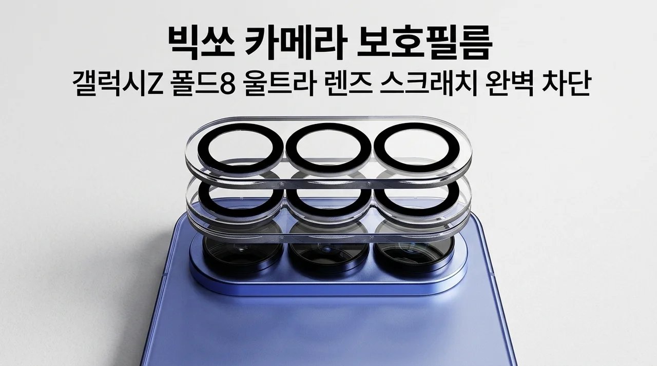빅쏘 카메라 보호필름, 갤럭시Z 폴드8 울트라 렌즈 스크래치 완벽 차단