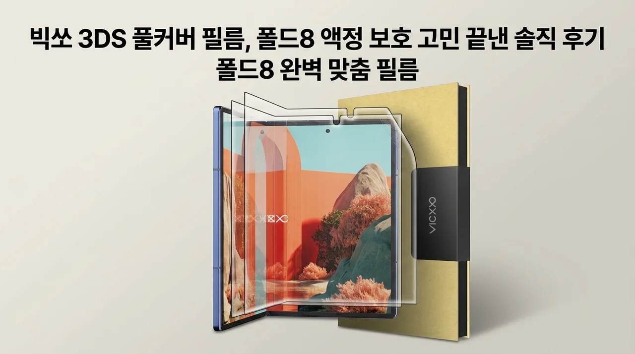 빅쏘 3DS 풀커버 필름, 폴드8 액정 보호 고민 끝낸 솔직 후기