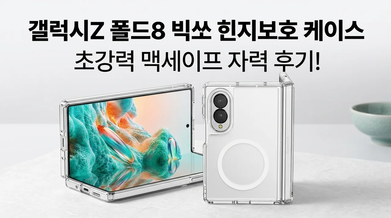 갤럭시Z 폴드8 빅쏘 힌지보호 케이스, 맥세이프 자력 끝판왕 후기