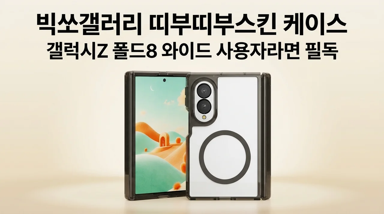 빅쏘갤러리 띠부띠부스킨 케이스, 갤럭시Z 폴드8 와이드 사용자라면 필독