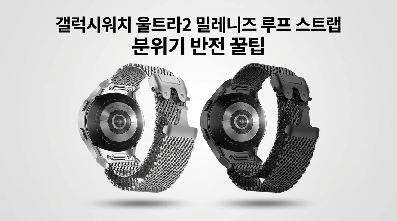 갤럭시워치 울트라2 밀레니즈 루프 스트랩, 분위기 반전 꿀팁