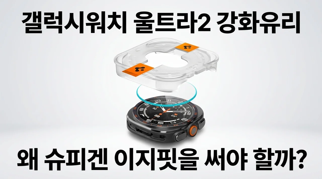 갤럭시워치 울트라2 강화유리, 왜 슈피겐 이지핏을 써야 할까?