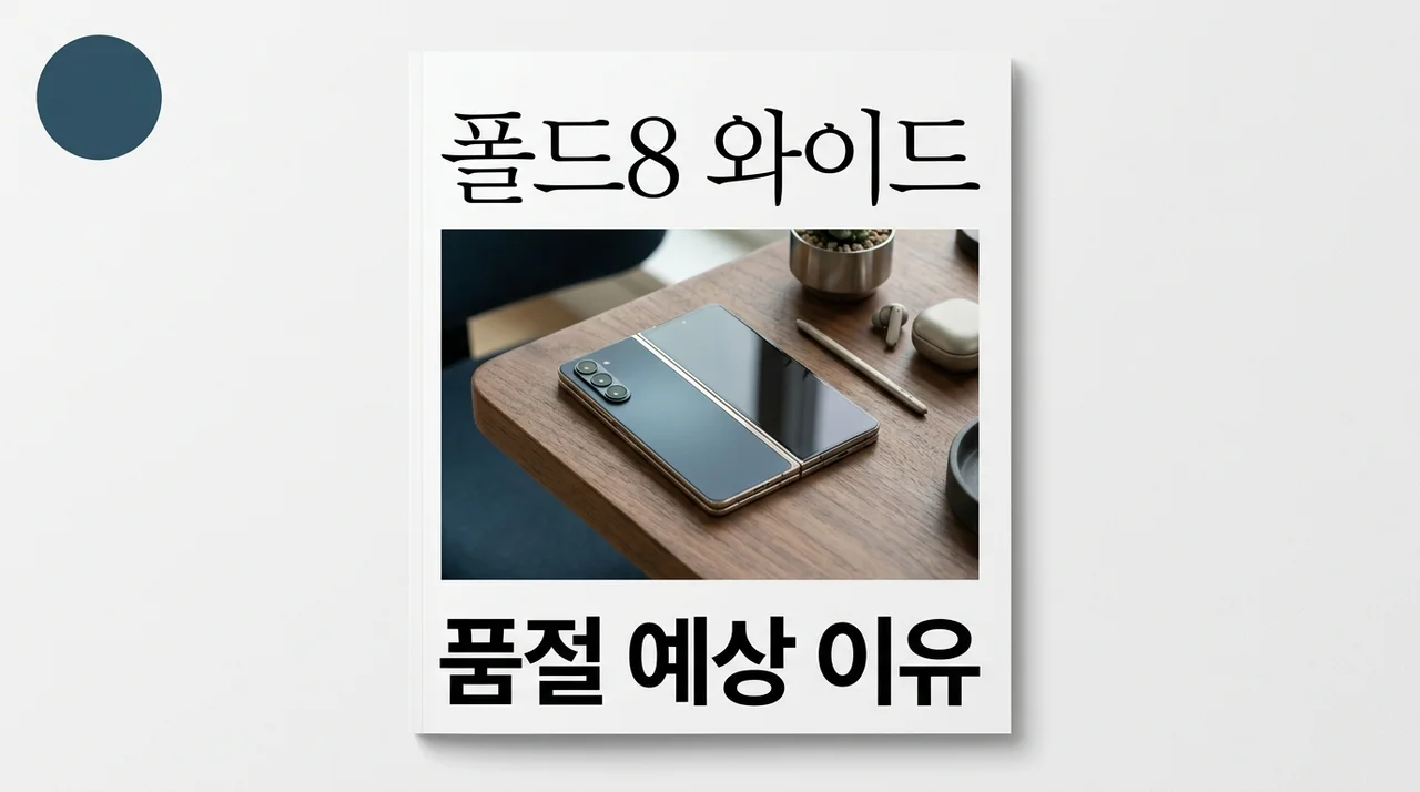 갤럭시 Z폴드8 와이드 품절 예상 이유 5가지와 사전예약 성공 팁