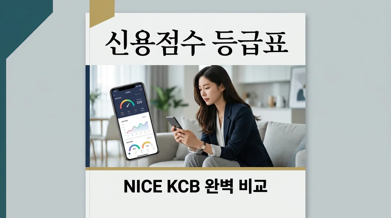 신용점수 등급표 2026 NICE KCB 차이 및 점수 올리는 법