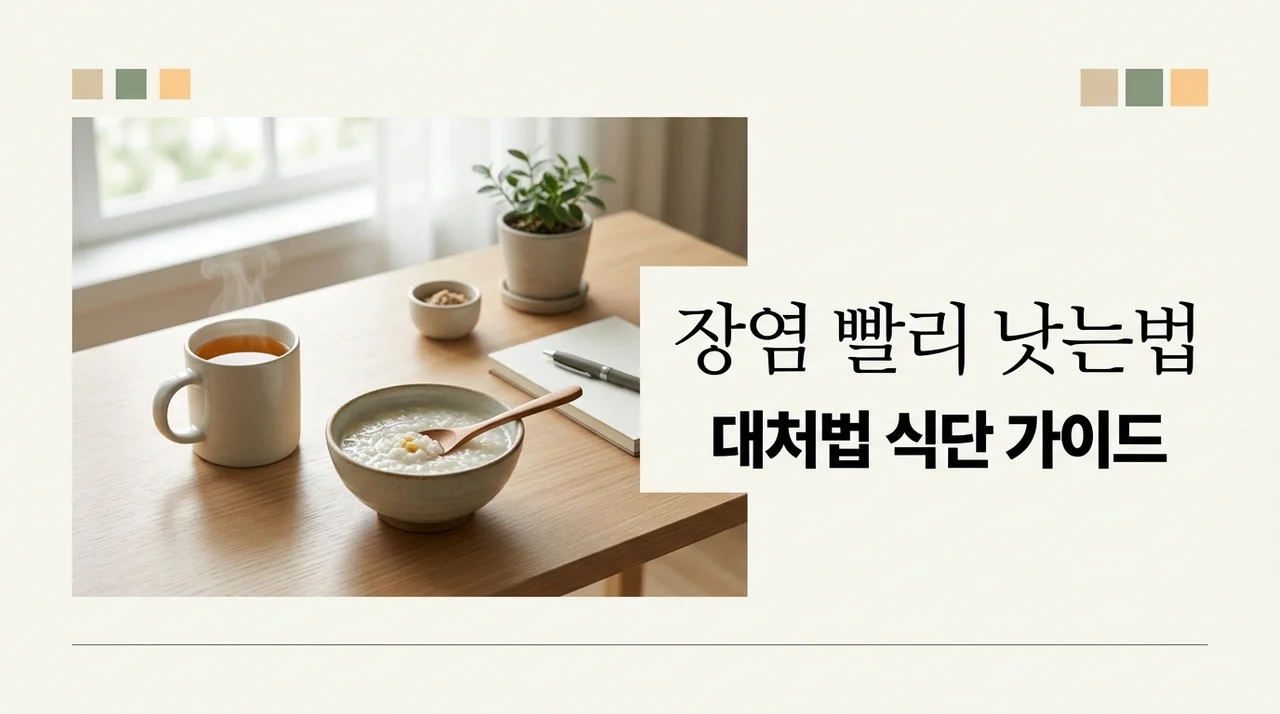 장염 빨리 낫는법 5가지 음식과 수분 보충 가이드