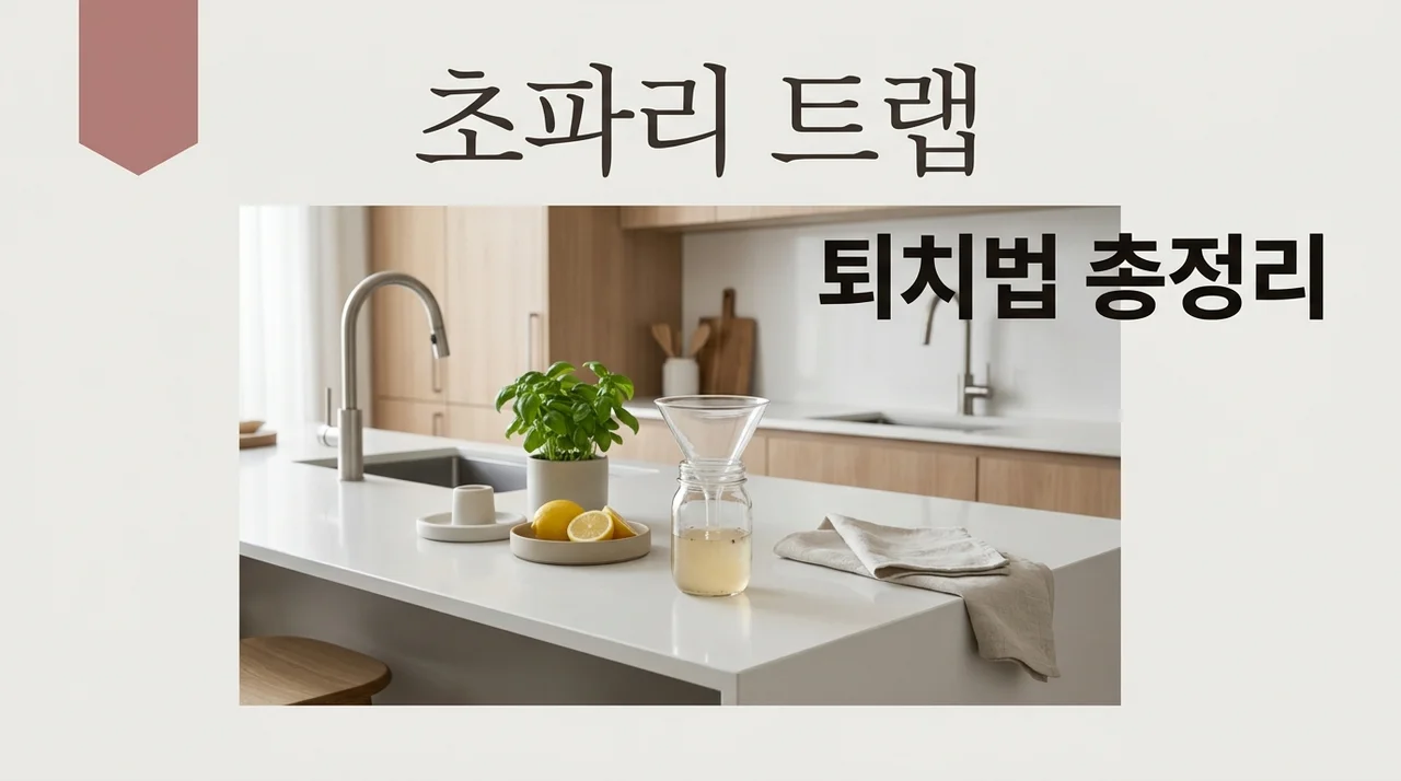 초파리 트랩 만들기 완벽 가이드 및 시판 추천 유인액 비교