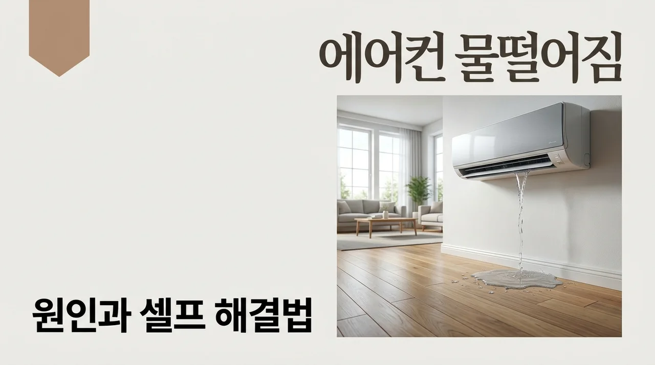 에어컨 물떨어짐 원인 5가지와 누수 셀프 해결방법 총정리