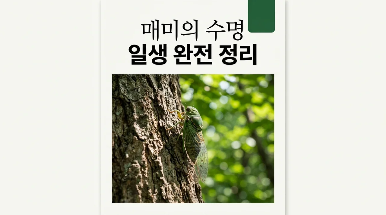 매미 수명 땅속 17년 땅위 2주? 한여름 매미 일생 완전 정리