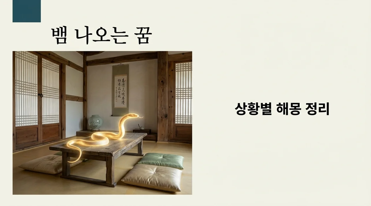 뱀 나오는 꿈 로또 사야 할까? 상황별 해몽과 재물운 7가지