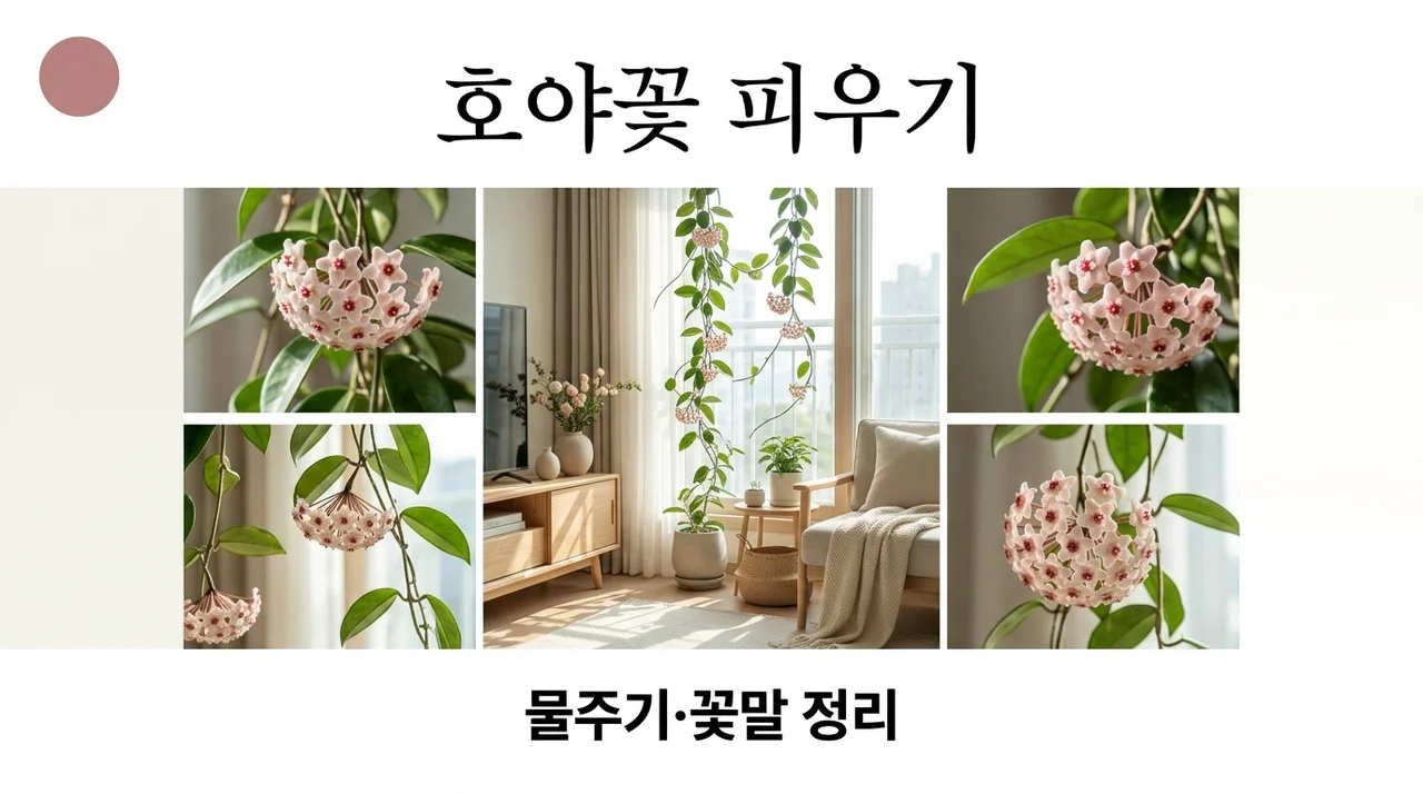 호야꽃 피우기 물주기법과 꽃말 총정리 (개화 성공 꿀팁)