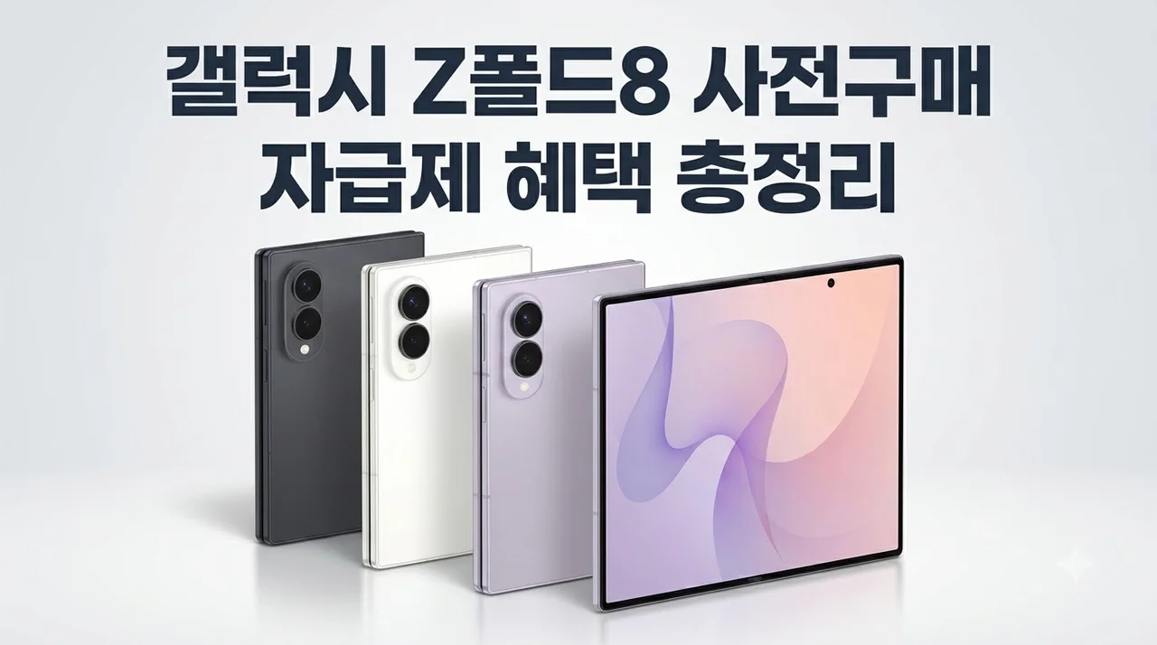 갤럭시 Z폴드8 사전구매 자급제 혜택 총정리