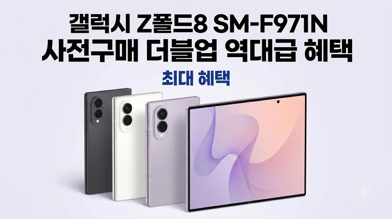 갤럭시 Z폴드8 SM-F971N 사전구매 더블업 역대급 혜택