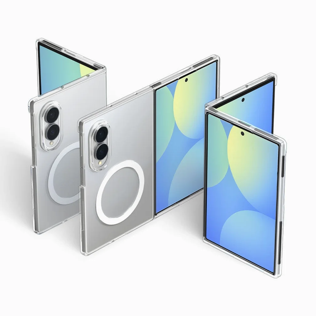 Qi2 20W 인증 갤럭시 맥세이프 케이스 초슬림 에어스킨 맥핏 클리어화이트, 갤럭시Z 폴드8 상세 이미지 2
