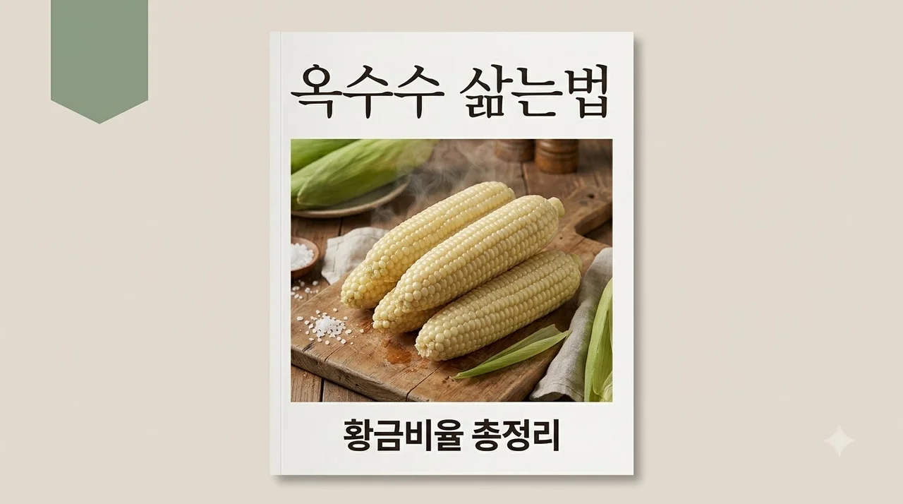 옥수수 삶는법 황금비율 시간 찰옥수수 뉴슈가 압력솥 냄비 완벽정리