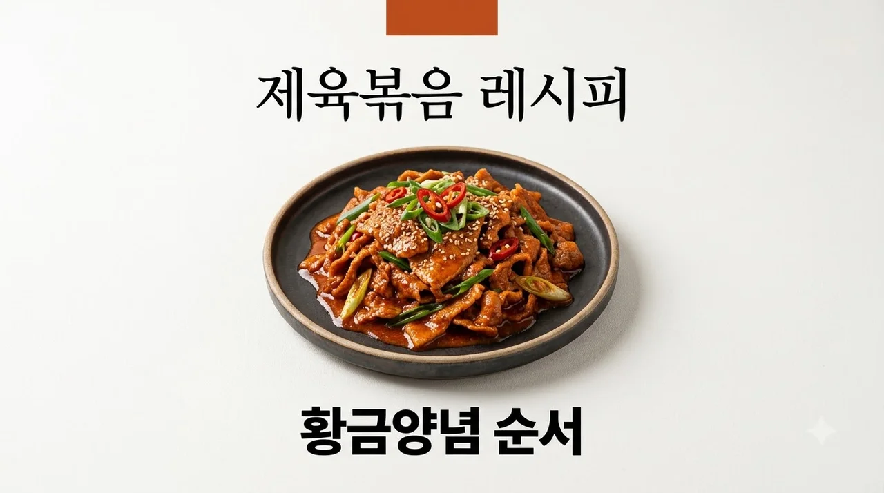 제육볶음 레시피 황금양념 비율부터 순서까지 실패 없는 집밥 노하우