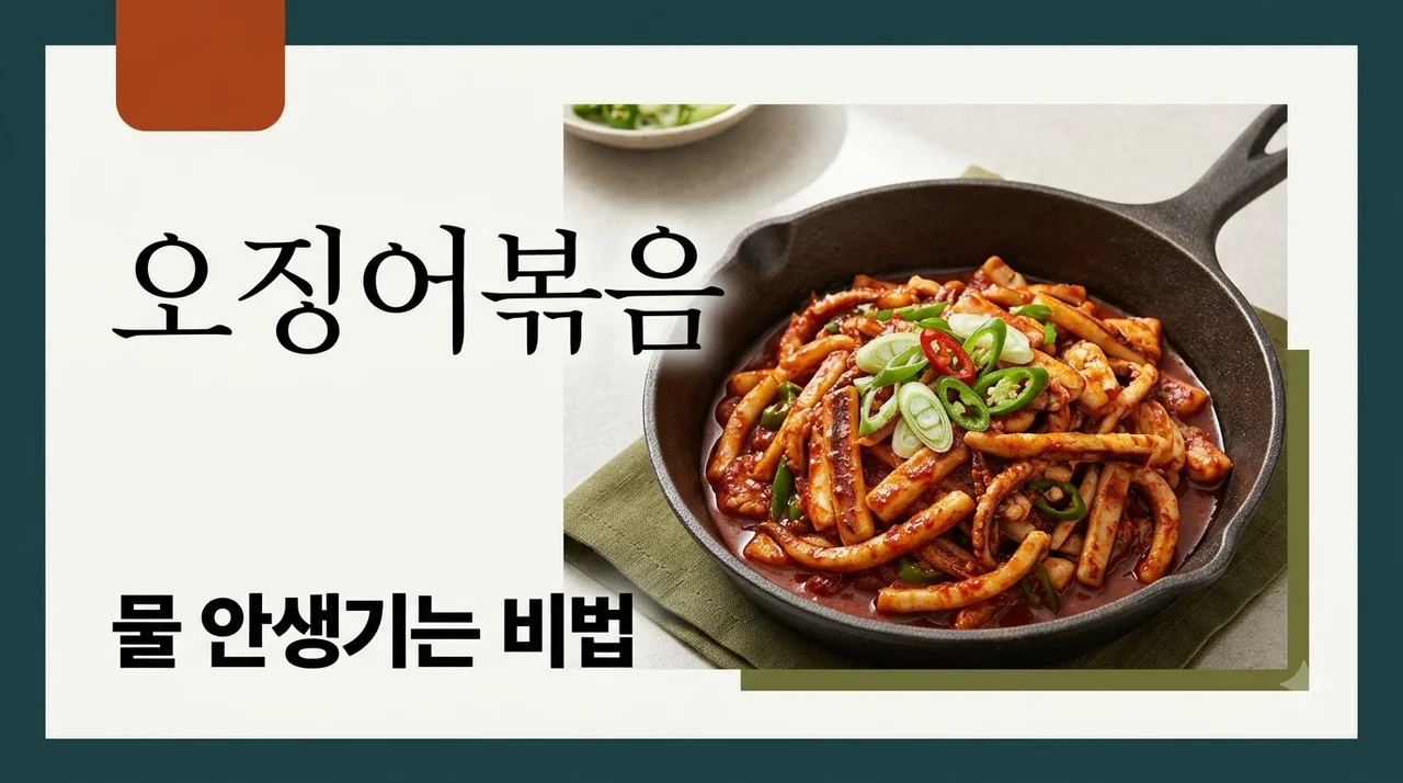 오징어볶음 레시피 물 안 생기는 황금 양념장 만드는법