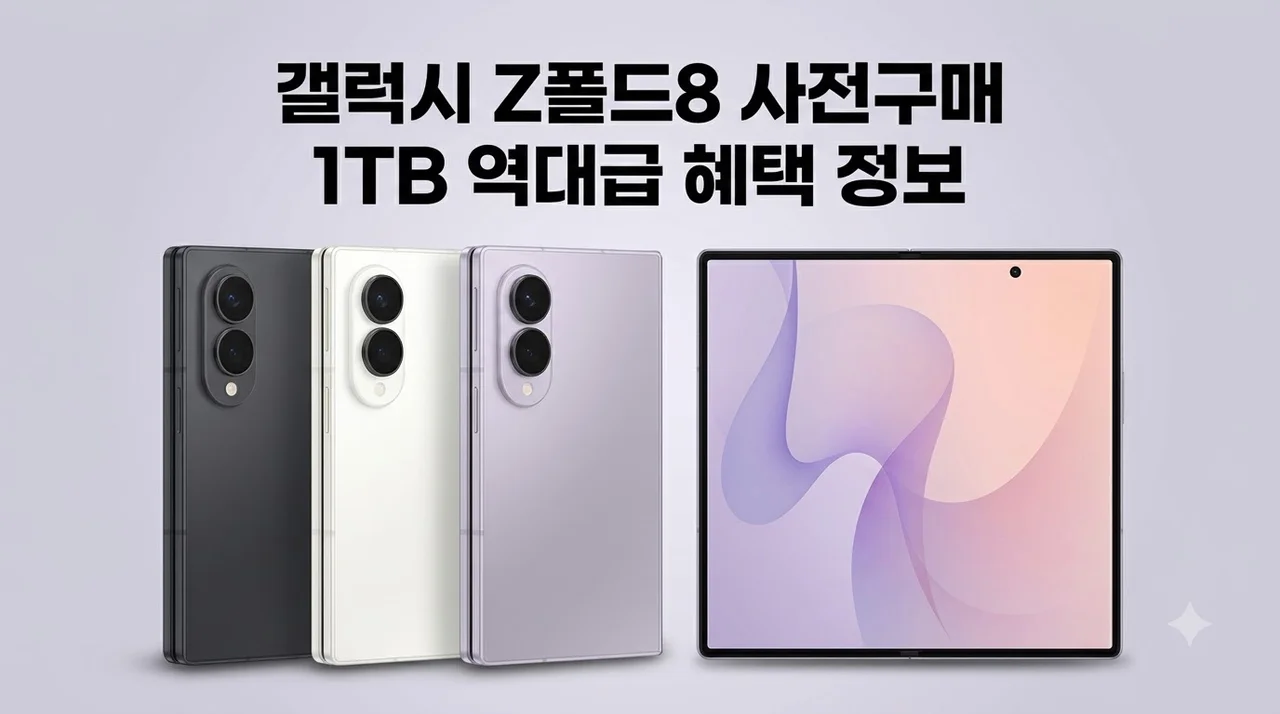 갤럭시 Z폴드8 1TB 자급제 사전구매 역대급 혜택 정보