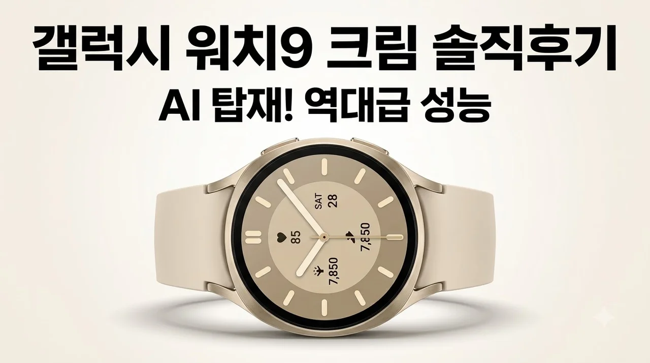 삼성 갤럭시 워치9 크림 40mm 솔직후기! AI 탑재 성능 대란