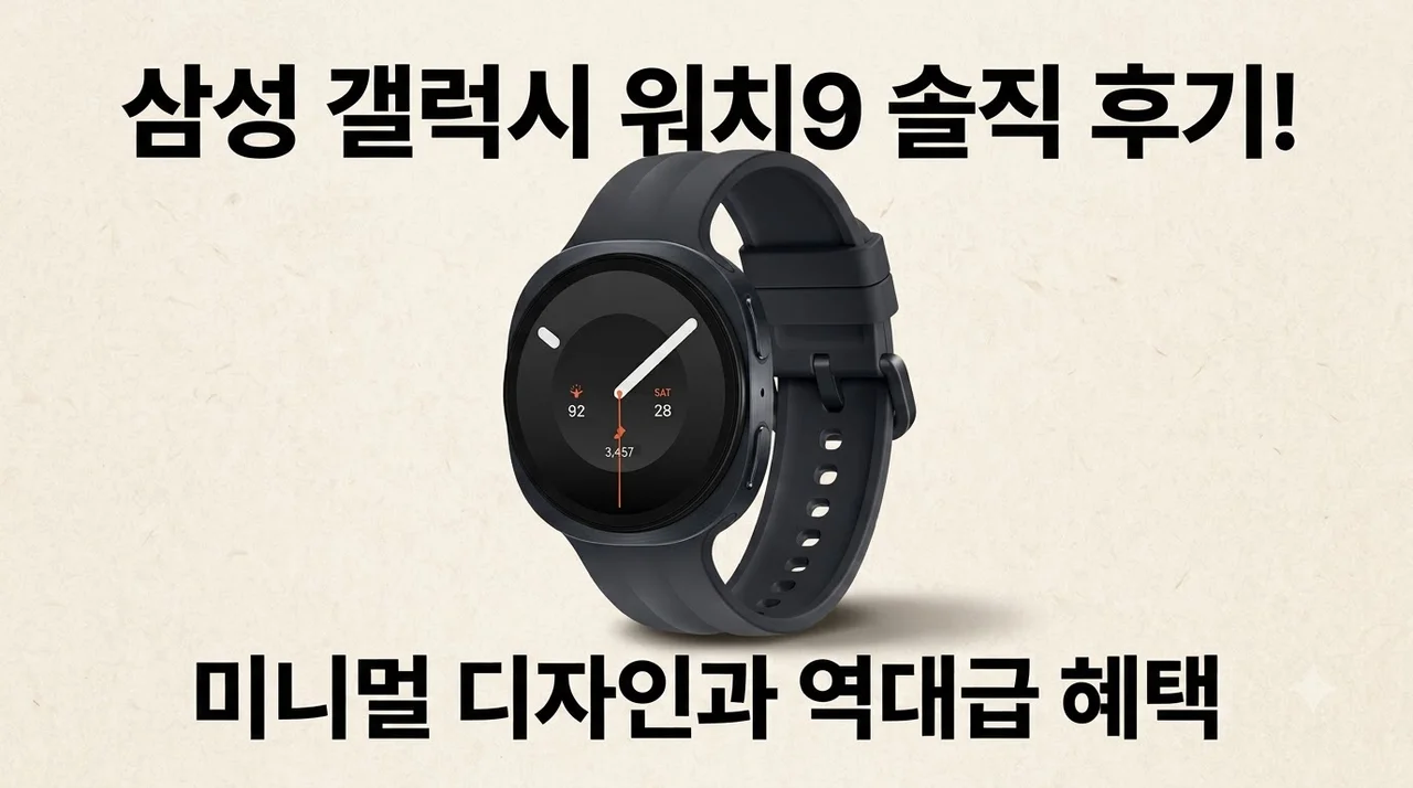 삼성 갤럭시 워치9 솔직 후기! 미니멀 디자인과 역대급 혜택