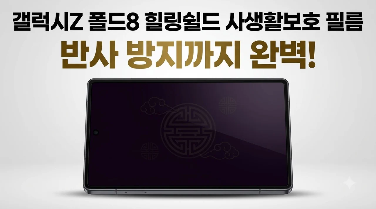 갤럭시Z 폴드8 힐링쉴드 사생활보호 필름, 반사 방지까지 완벽한 이유