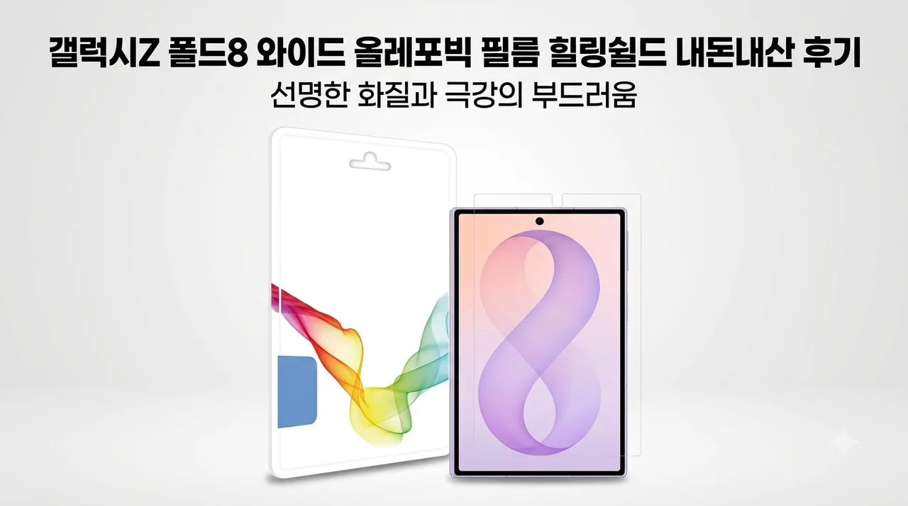 갤럭시Z 폴드8 와이드 올레포빅 필름 힐링쉴드 내돈내산 후기