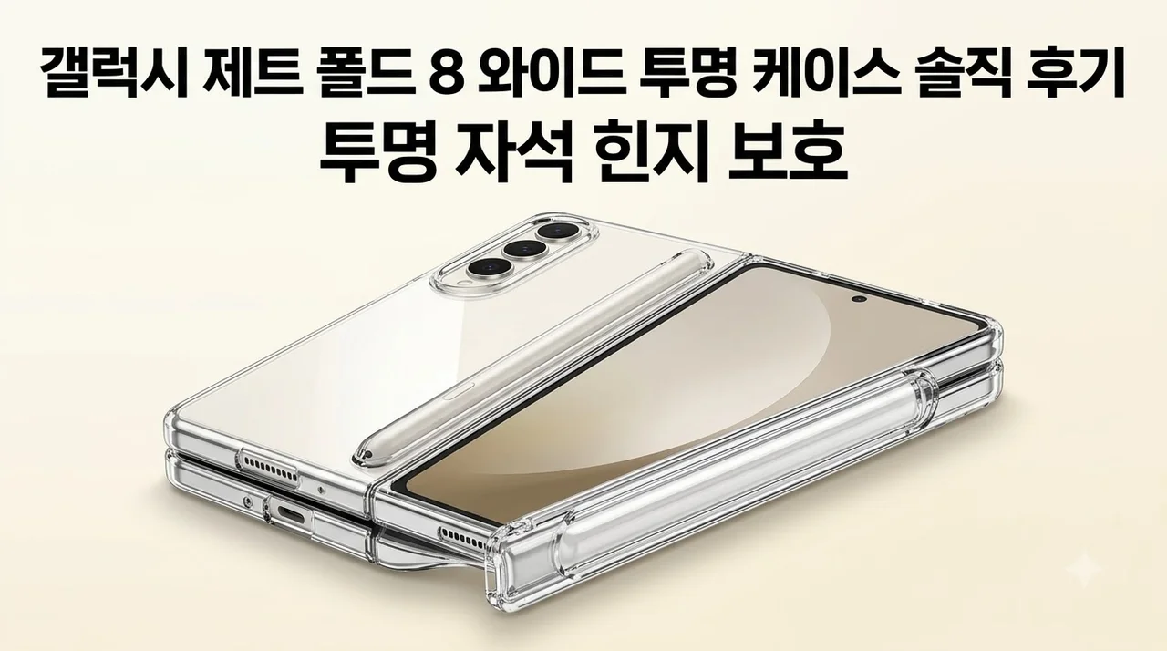 갤럭시z 폴드8 와이드 케이스 투명 자석 커버 힌지 보호 솔직 후기