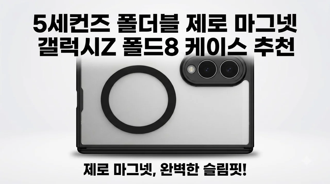 5세컨즈 폴더블 제로 마그넷 갤럭시Z 폴드8 케이스 추천