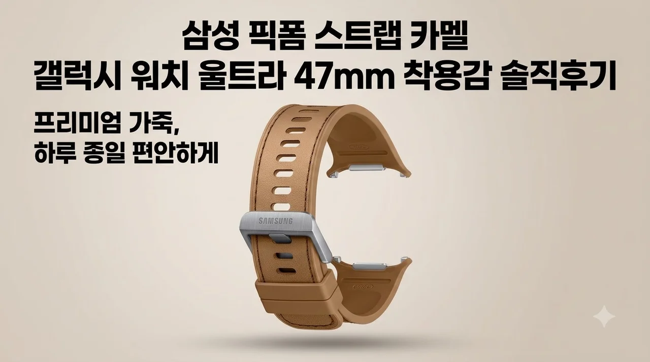 삼성 픽폼 스트랩 카멜 갤럭시 워치 울트라 47mm 착용감 솔직후기