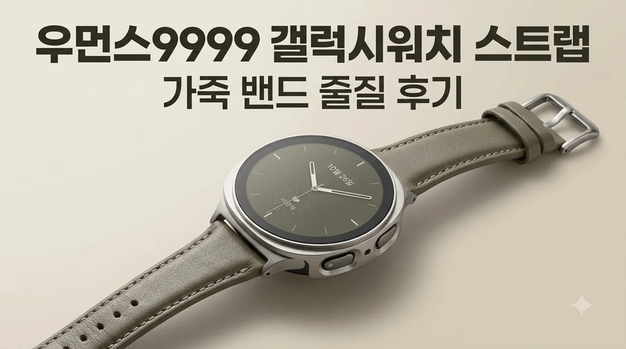 우먼스9999 갤럭시워치 스트랩, 가죽 밴드 줄질로 감성 충전한 솔직 후기