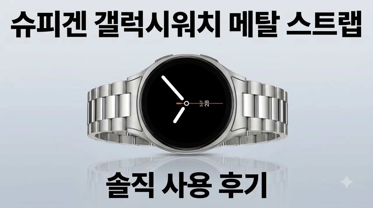 갤럭시워치 메탈 스트랩 슈피겐 모던핏 316L 실버 직접 써본 솔직 후기
