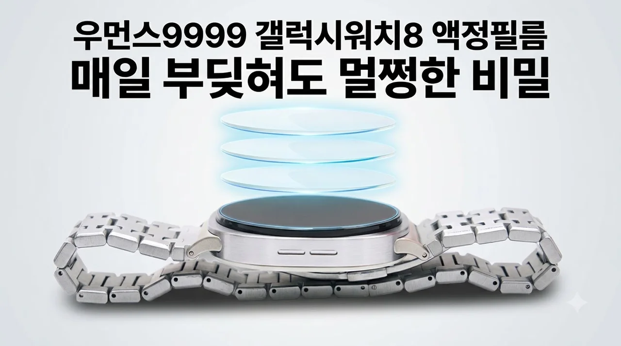 우먼스9999 갤럭시워치8 액정필름, 매일 부딪혀도 멀쩡한 비밀