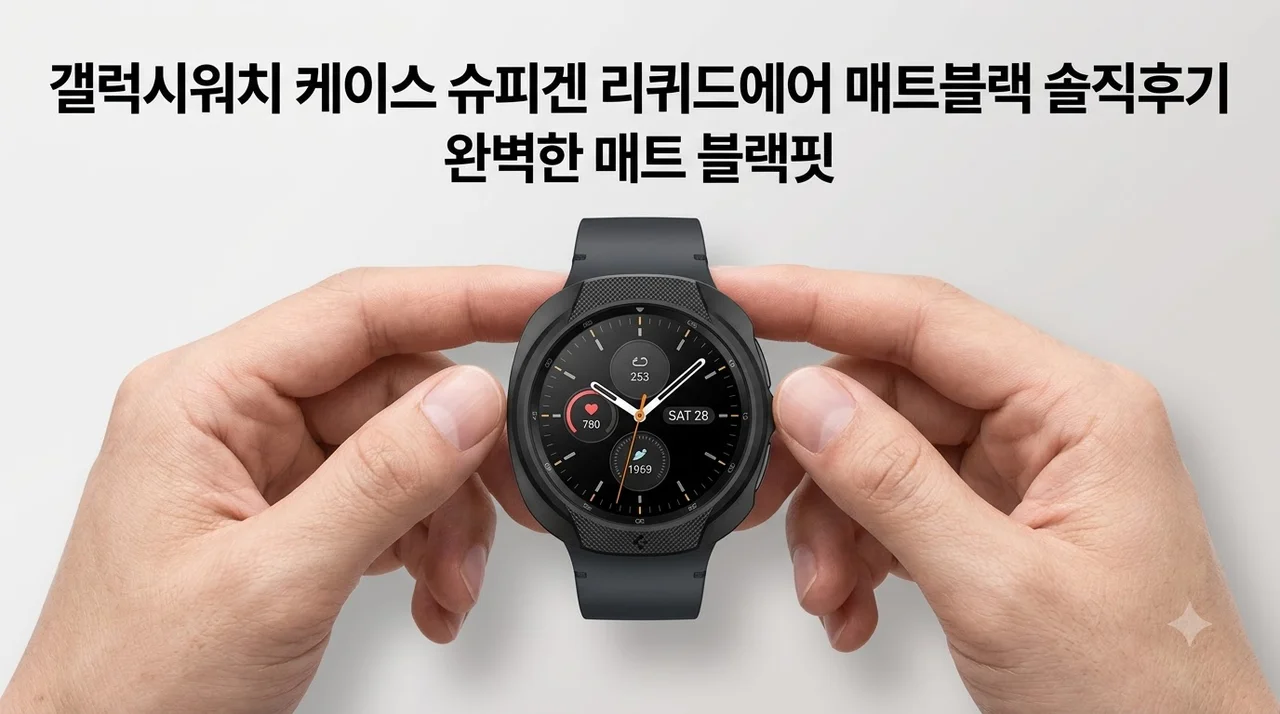 갤럭시워치 케이스 슈피겐 리퀴드에어 매트블랙 솔직후기