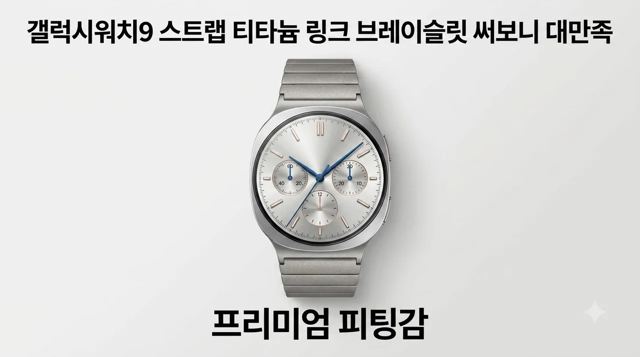 갤럭시워치9 스트랩 티타늄 링크 브레이슬릿 써보니 대만족